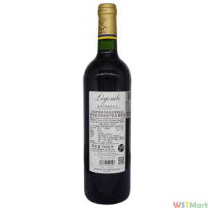 法國進口紅酒 拉菲（LAFITE）傳奇波爾多幹紅葡萄酒 整箱裝 750ml*6瓶（ASC）