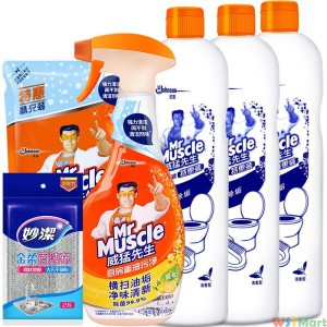Mr. muscle [50% less than 65] household kitchen and bathroom cleaning combination set