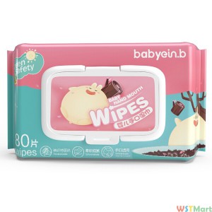 Ein. B baby skin care soft wipes 80 pieces * 5 packs hand mouth wet wipes with cover paper wipes
