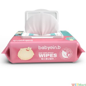怡恩貝（ein.b）嬰兒護膚柔濕巾 80片*5包 手口濕紙巾帶蓋抽紙濕巾