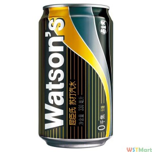 屈臣氏（Watsons）蘇打汽水330ml*24罐 整箱裝 蘇打水汽水飲料