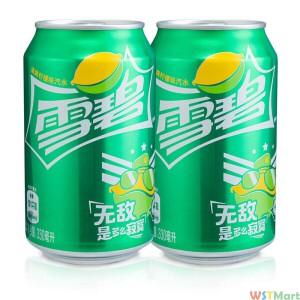 雪碧 Sprite 檸檬味 汽水 碳酸飲料 330ml*24罐 整箱裝 可口可樂公司出品