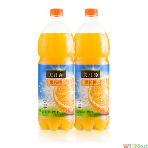 Meizhiyuan minute mail orange juice beverage 1.25l * 12 bottles packed in a whole box